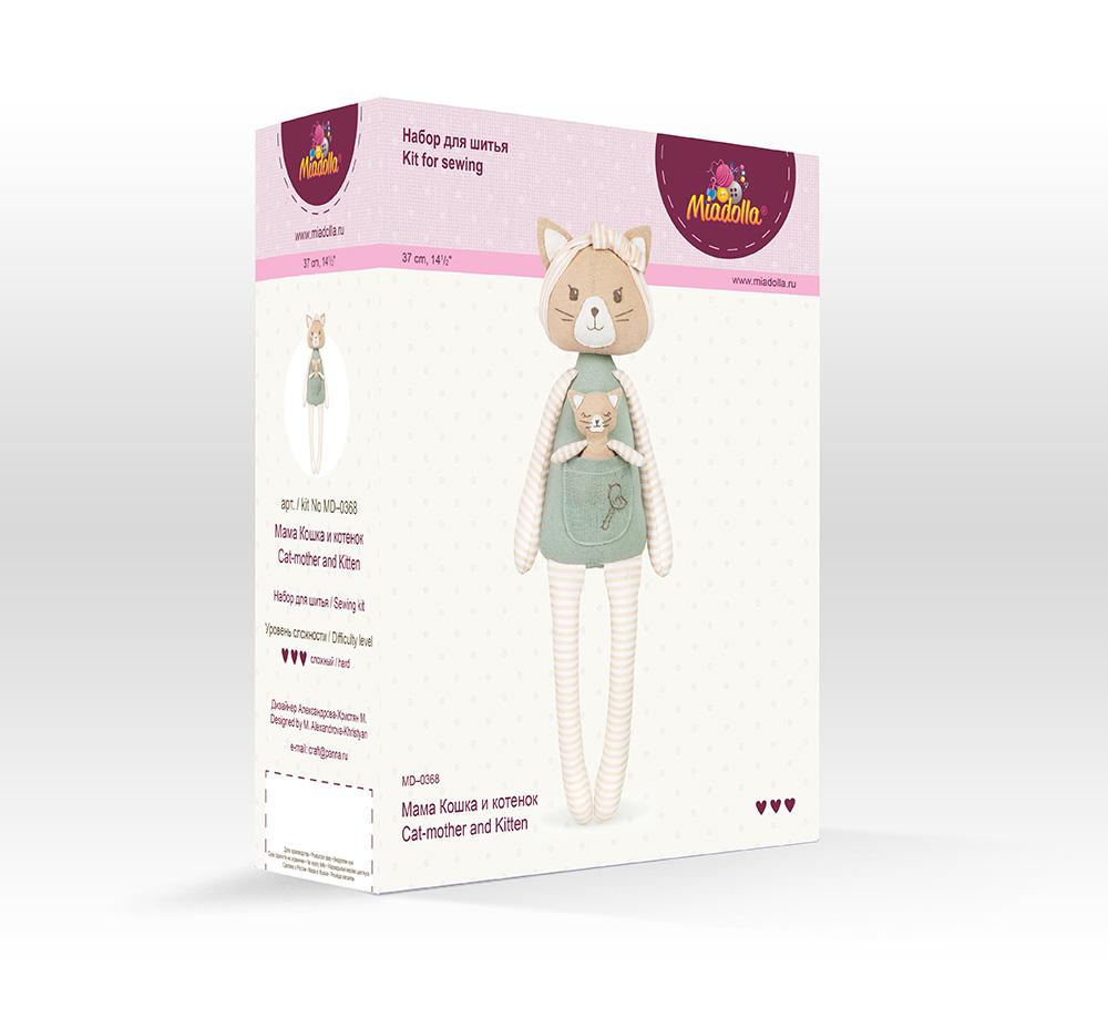 Набор для шитья Мама Кошка и котенок