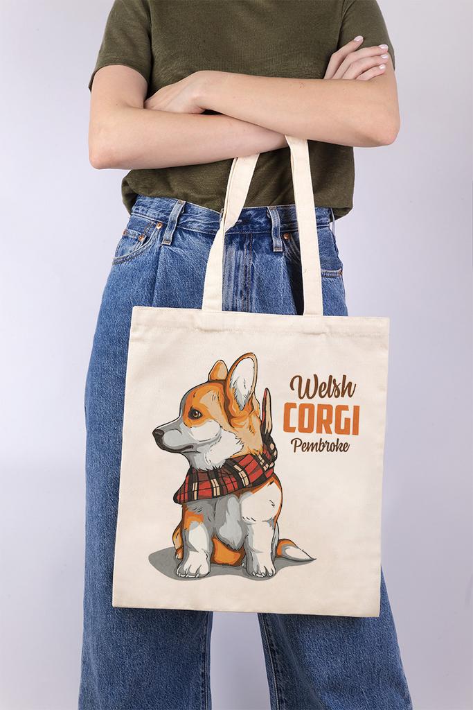 Раскраска на сумке "Шотландский корги" 40 х 35 см