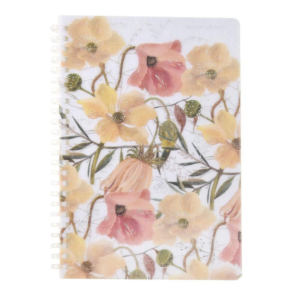 Записная книжка А5 86л. силикон.гребень "Цветочная страсть" кл., фольга