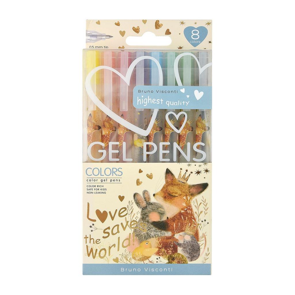 Набор гелевых ручек BV 8 цв. BV "Colors. Любовь, как она есть" 0,5мм