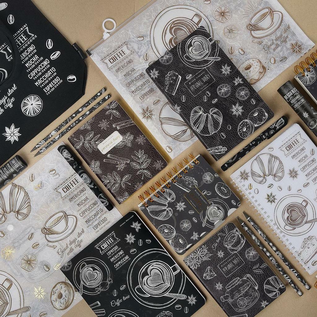 Ежедневник недат. А6 128л., мягк.обл., иск.кожа "Caffe nero. Time" ляссе