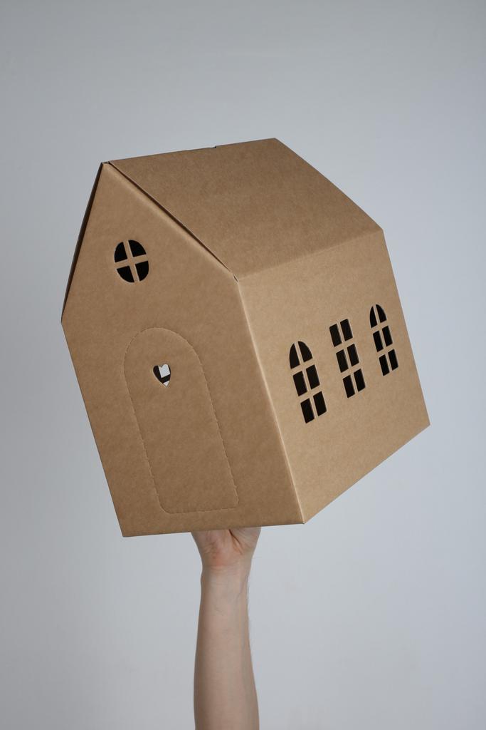 Коробка подарочная "Домик" самосбор. 30х21х22