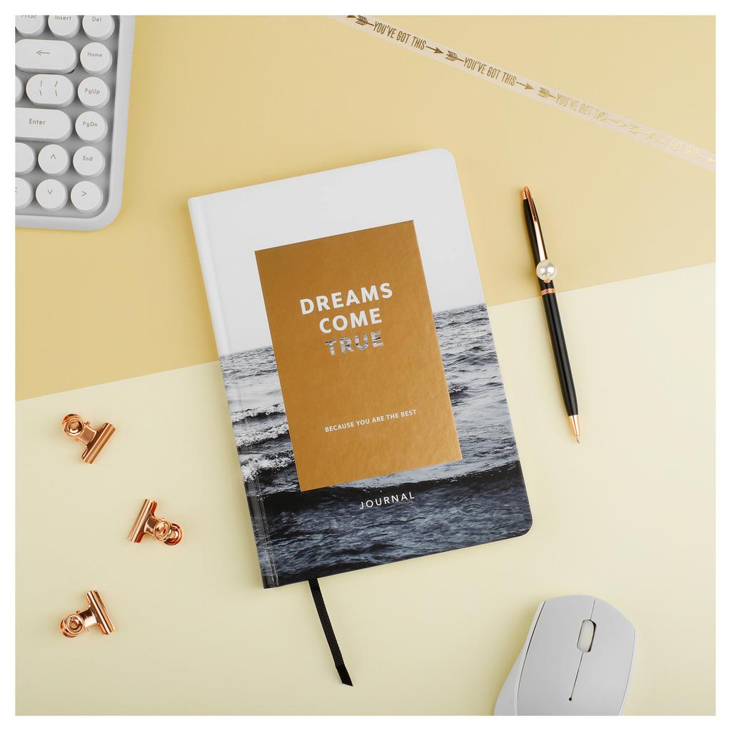 Ежедневник недатированный, А5, 136л., 7БЦ"Dreams come true", тон. блок, тиснение фольгой, кругление углов, закладка-ляссе