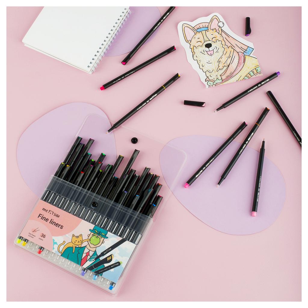 Набор капиллярных ручек 24цв., 0,4мм, европодвес