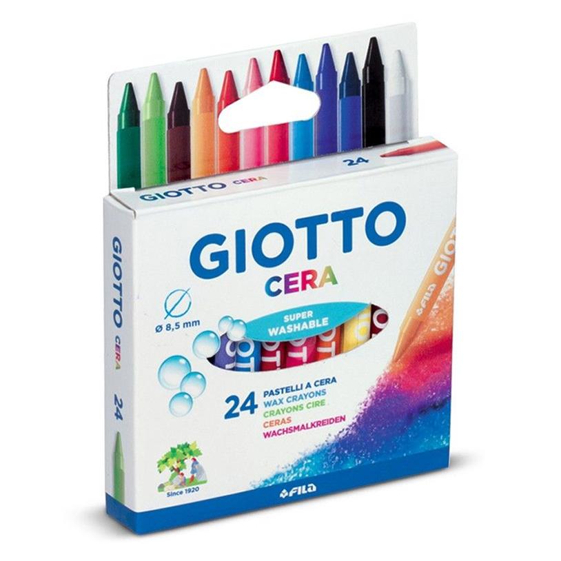 "Giotto" CERA Карандаши цветные восковые заточенный заточенный 24 цв.