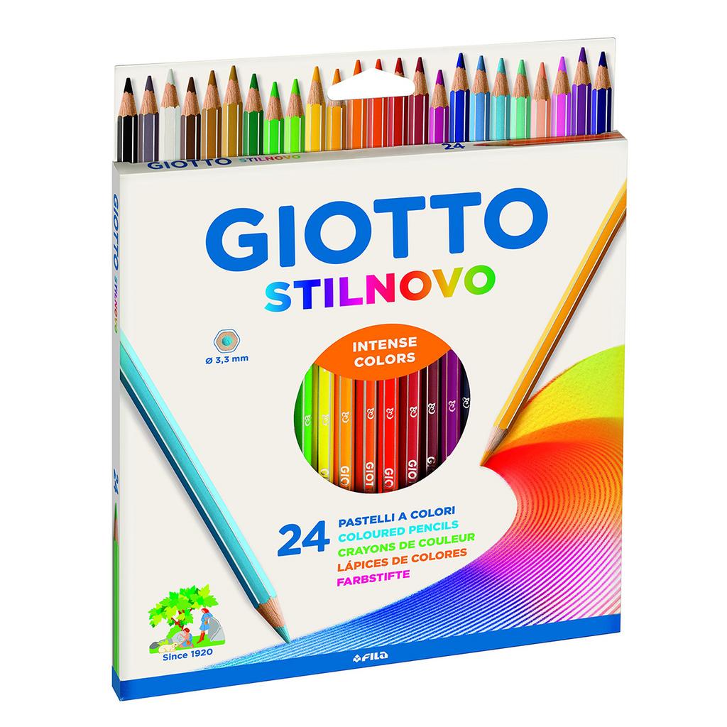 "Giotto" STILNOVO Карандаши цветные деревянные шестигранные заточенные заточенный 24 цв.