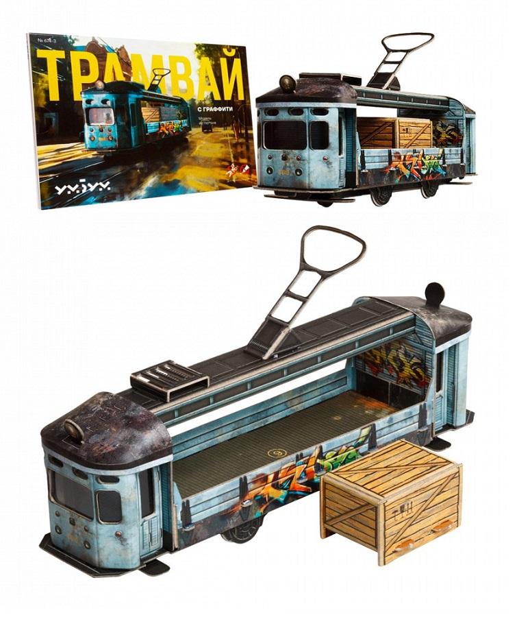 "Трамвай с граффити", картон