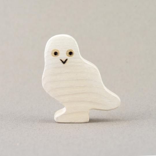 Полярная сова, Деревянная развивающая игрушка, вальдорфская фигурка