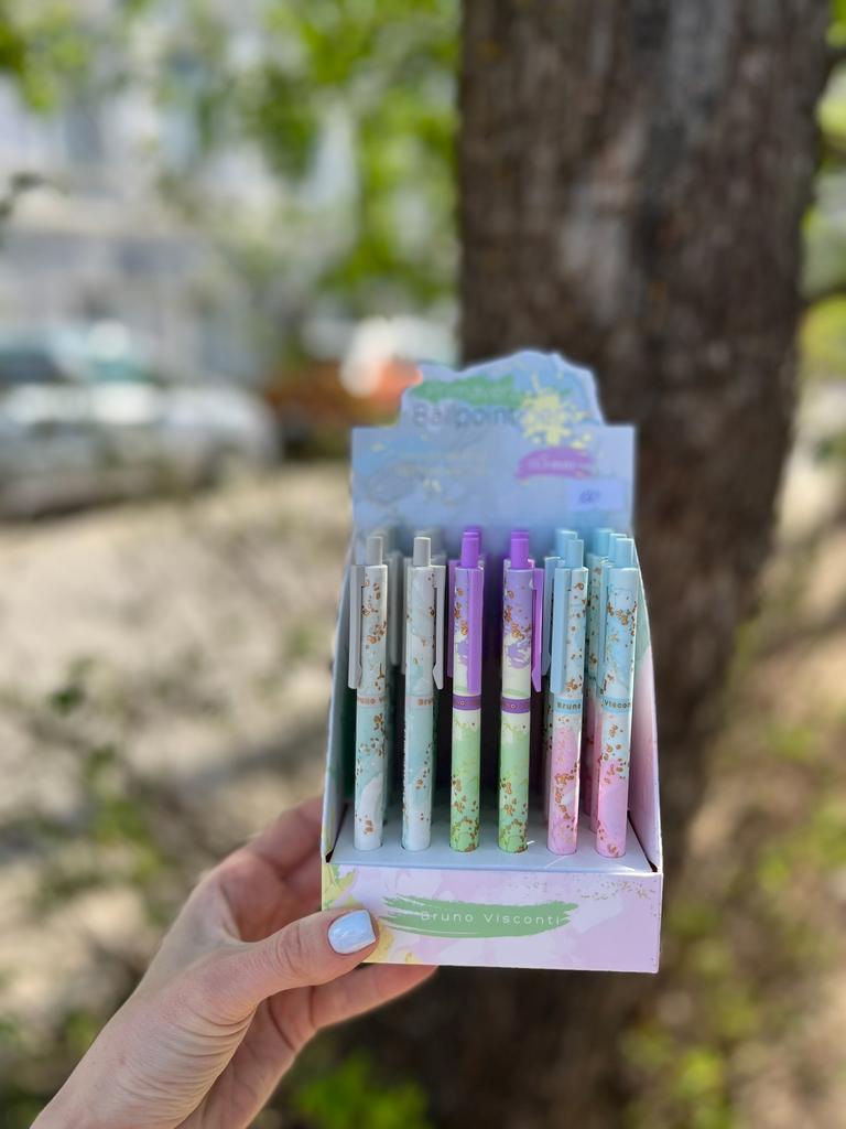 Ручка шар. BV автомат. "Primavera" 0,5мм, синяя, 3 вида