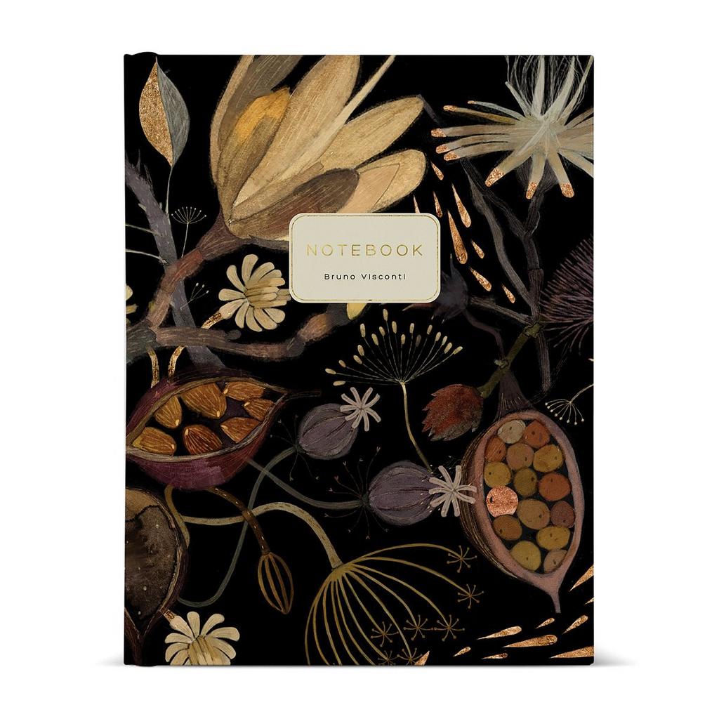 Тетрадь А5 80л кл. на кольцах BV "Ночные цветы"