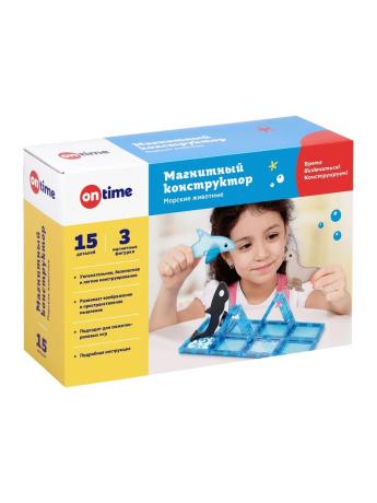 МАГНИТНЫЙ КОНСТРУКТОР "МОРСКИЕ ЖИВОТНЫЕ", 15 ДЕТАЛЕЙ