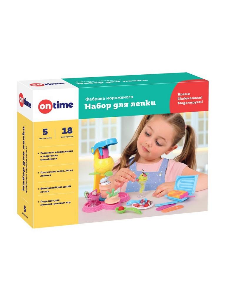 НАБОР ДЛЯ ЛЕПКИ "ФАБРИКА МОРОЖЕНОГО", ТЕСТО 250 Г, АКСЕССУАРЫ