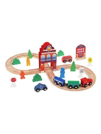 РАЗВИВАЮЩАЯ  ИГРА ИЗ ДЕРЕВА "ЖЕЛЕЗНАЯ ДОРОГА"