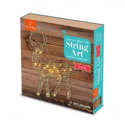 Набор для творчества Стринг Арт с гирляндой "Олень"