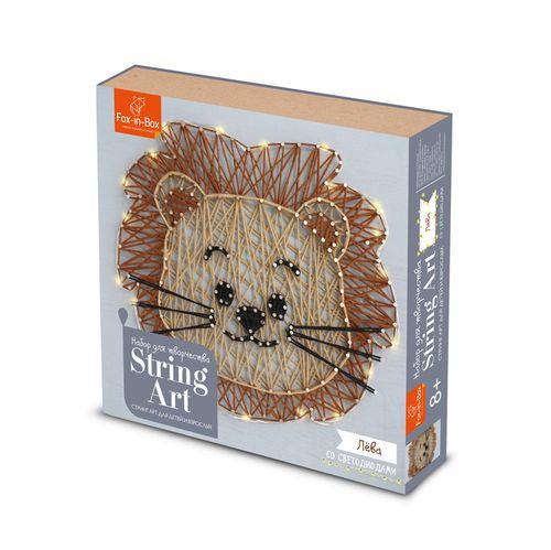 Набор для творчества Стринг Арт с гирляндой "Лева"