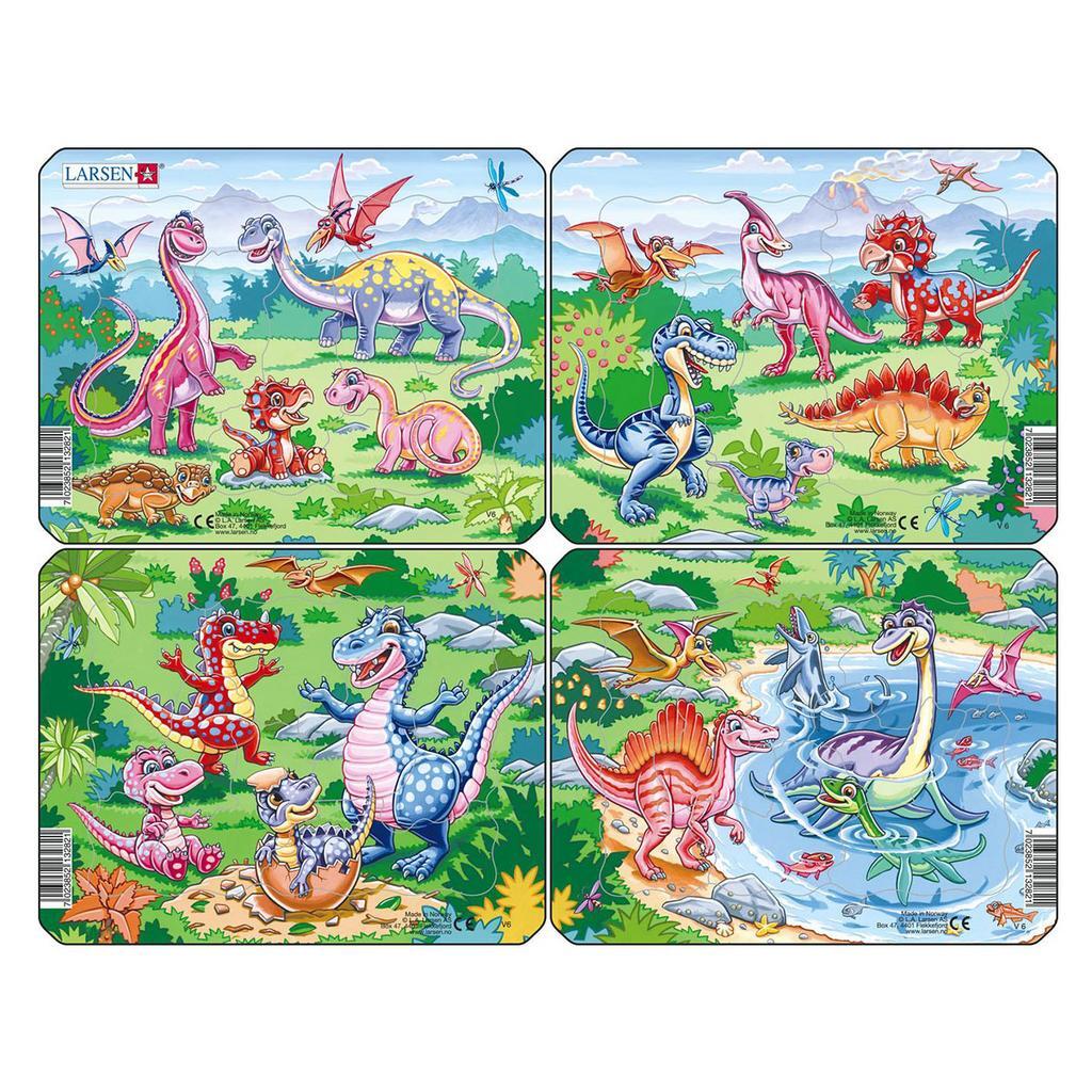 Пазл «Игривые динозавры», 7 эл.