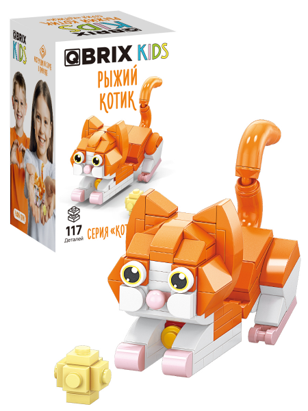 КОНСТРУКТОР KIDS СЕРИЯ "КОТИКИ" РЫЖИЙ КОТИК