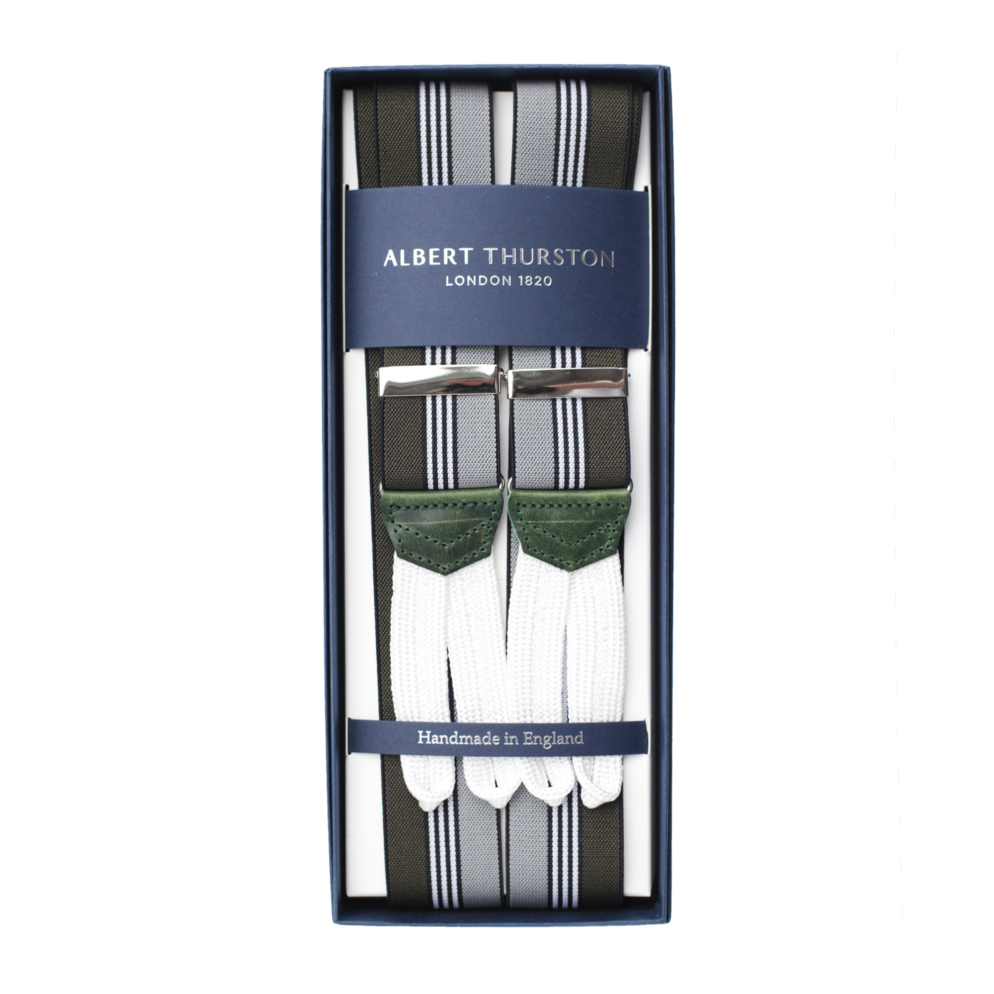 Подтяжки Albert Thurston, оливковые/зелёные