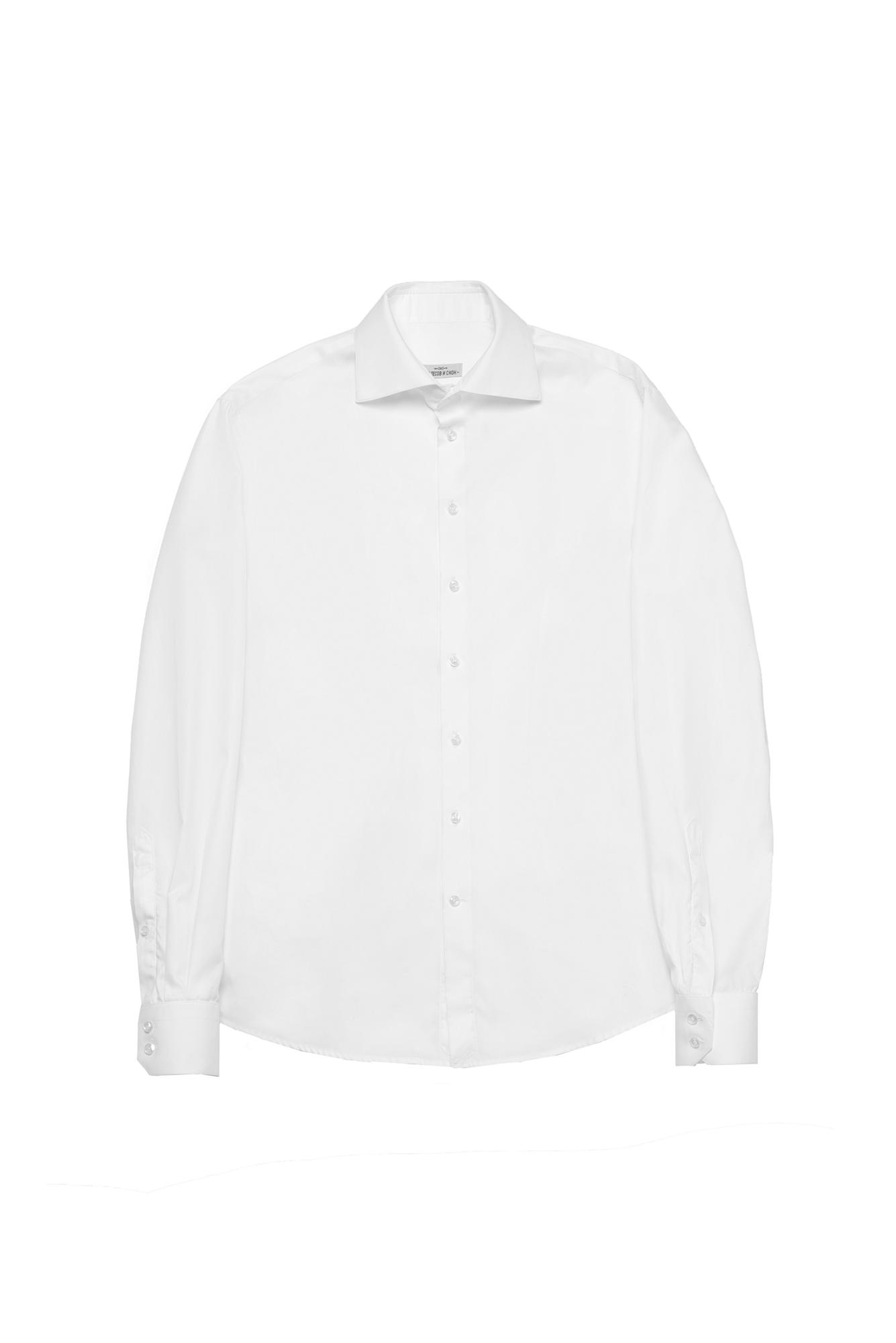 Белая однотонная рубашка