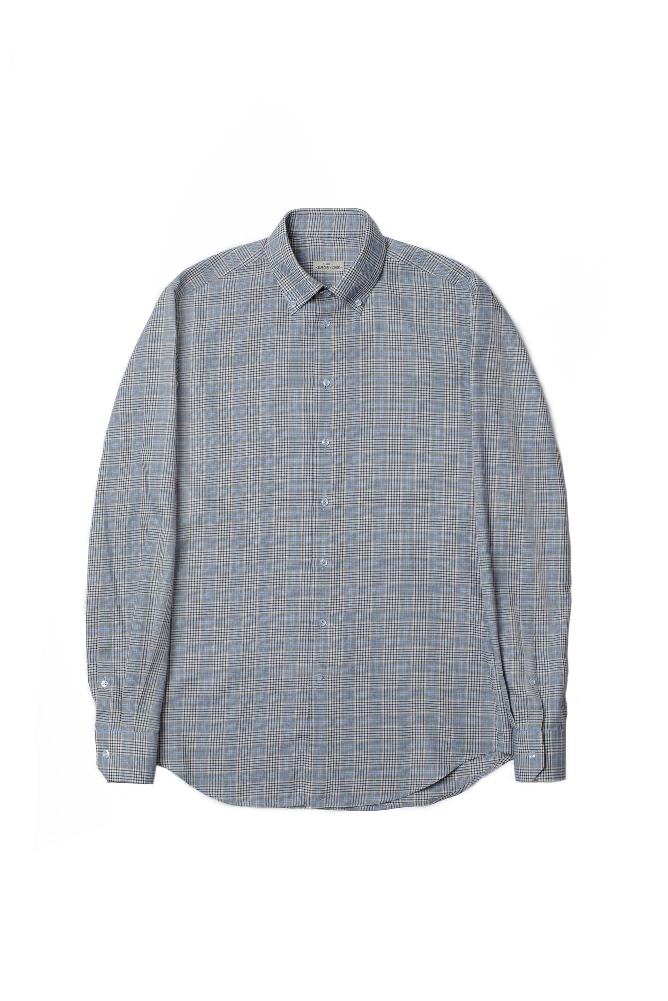 Серая в клетку рубашка, фланель