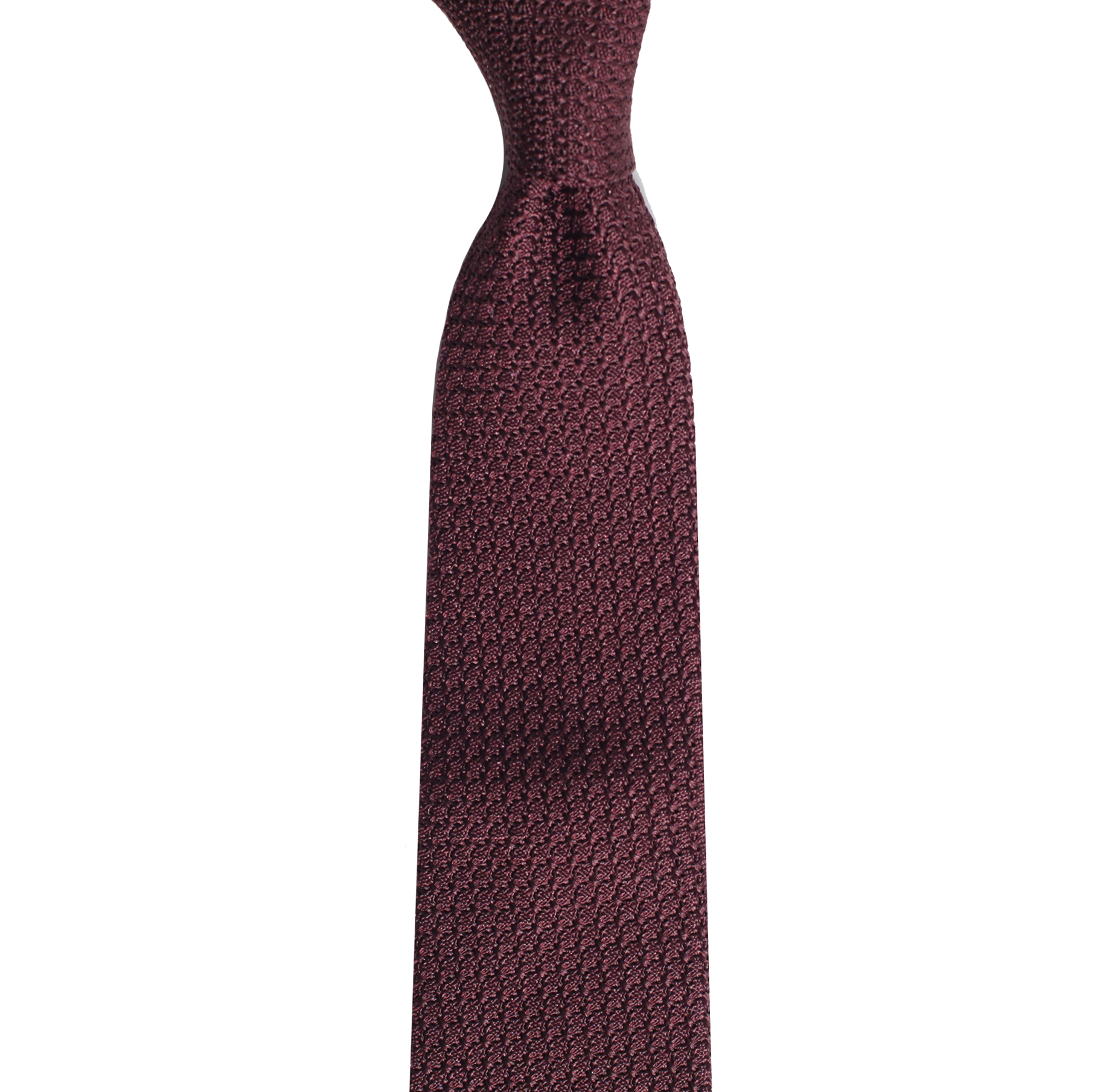 Бордовый/коричневый галстук, шёлк гренадин