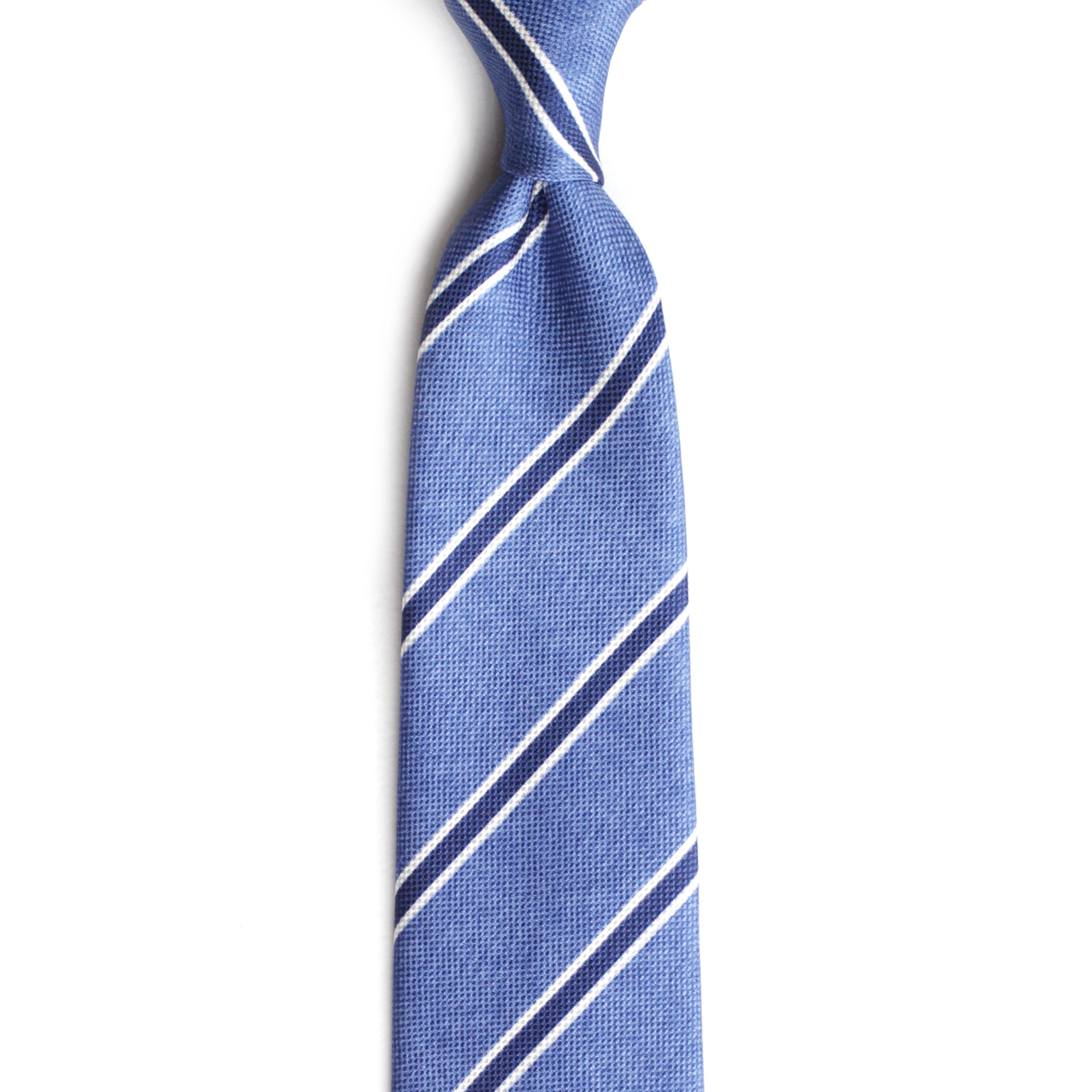 Голубой галстук в полоску, шёлк