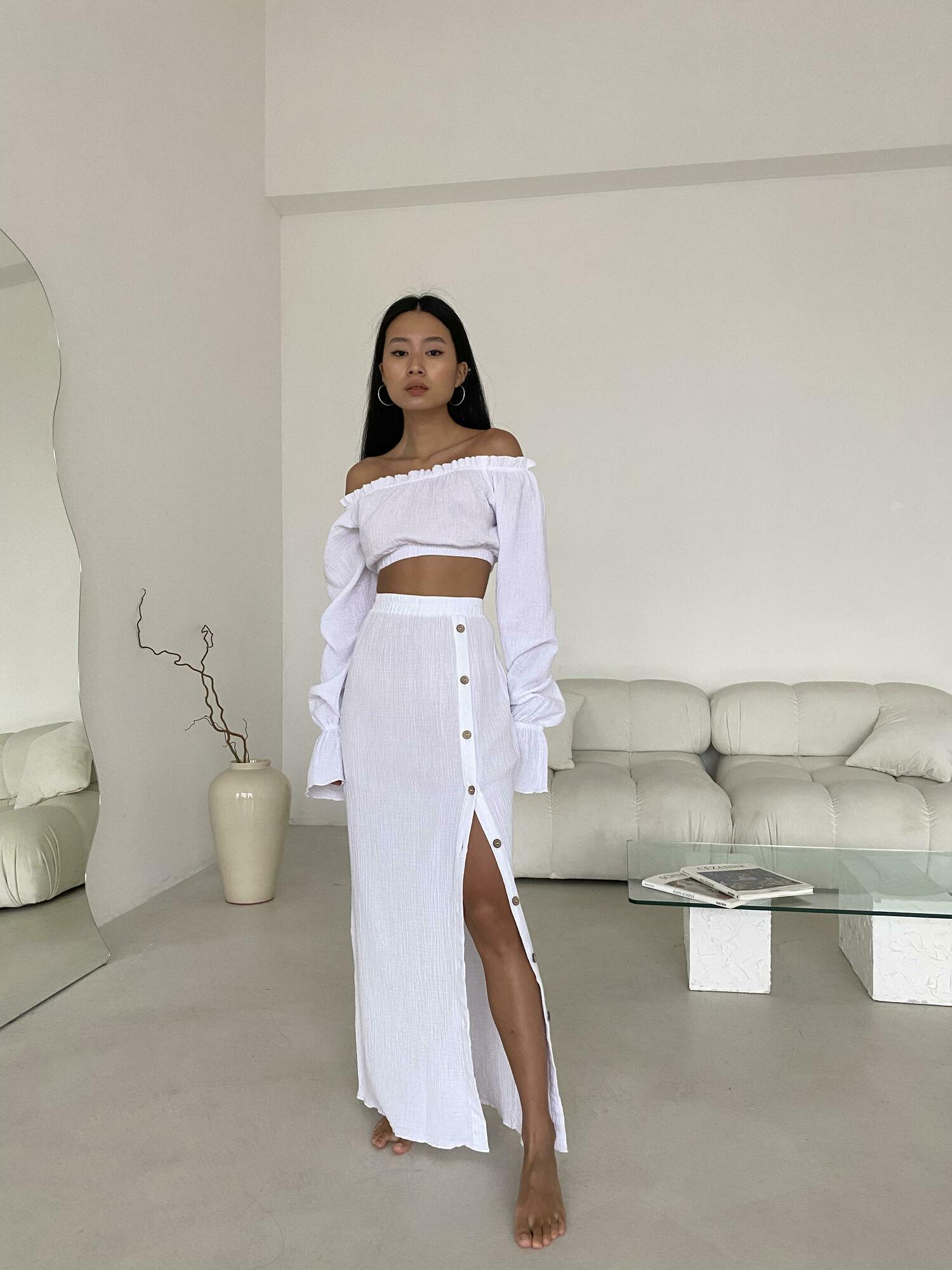 Юбка макси из муслина