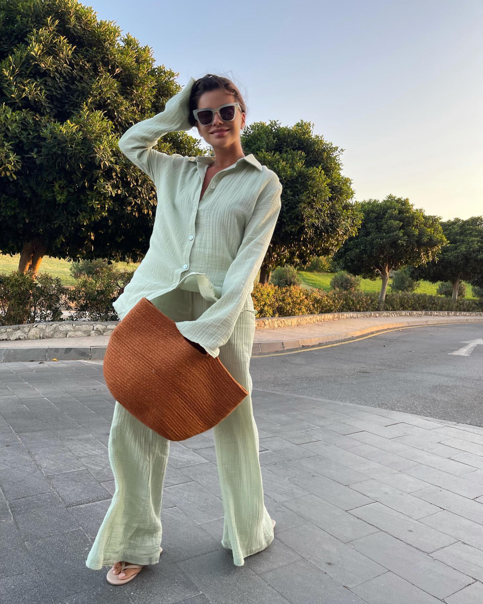 Рубашка приталенная EVE из муслина