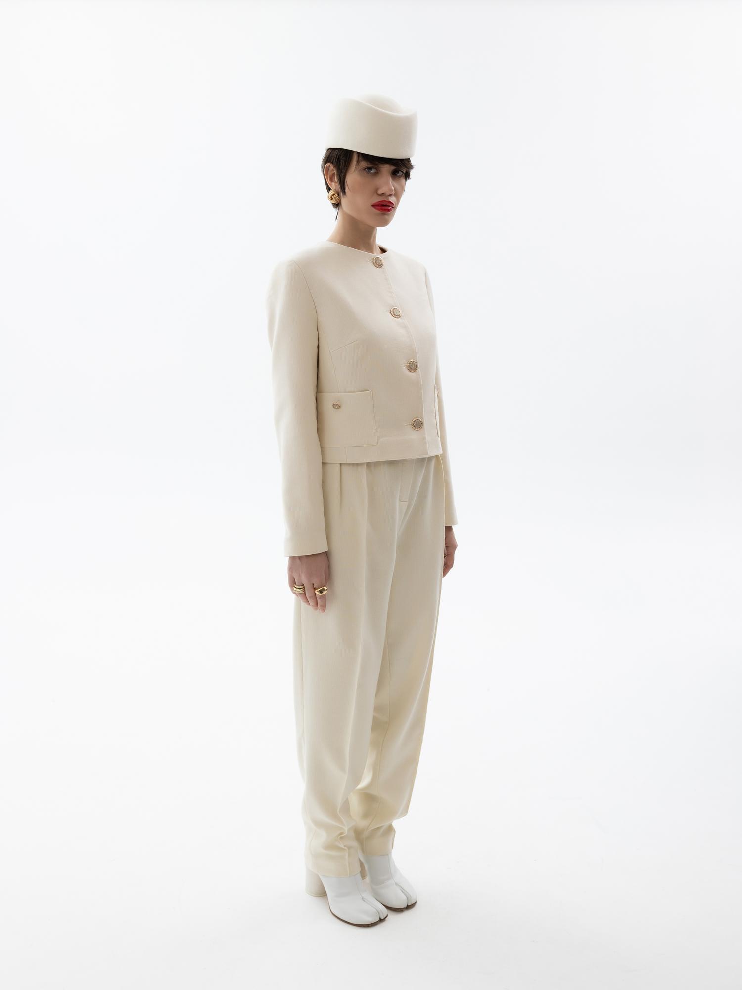 Брюки RI пломбир со складкой