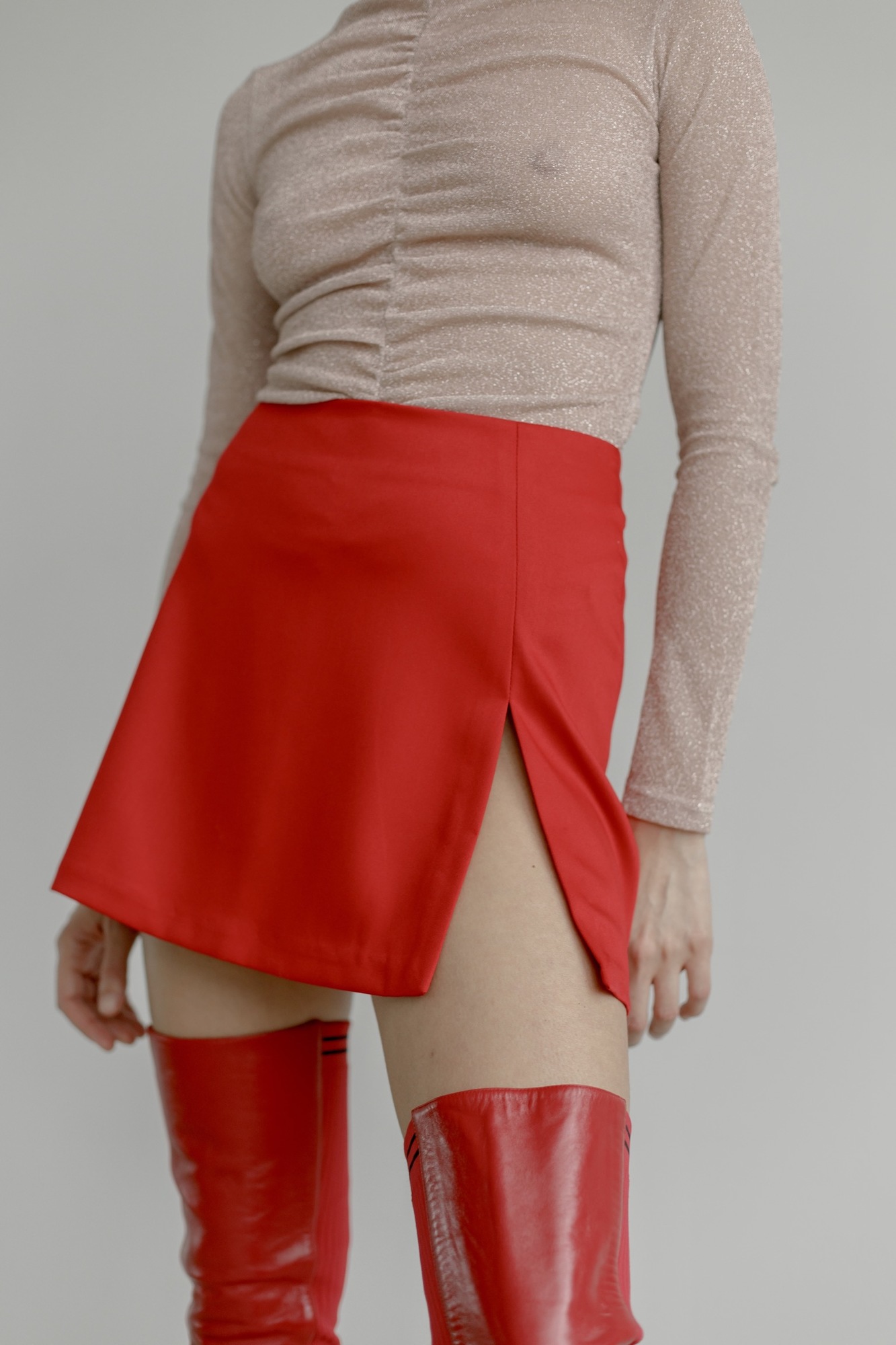 Юбка мини FIOLESA RED