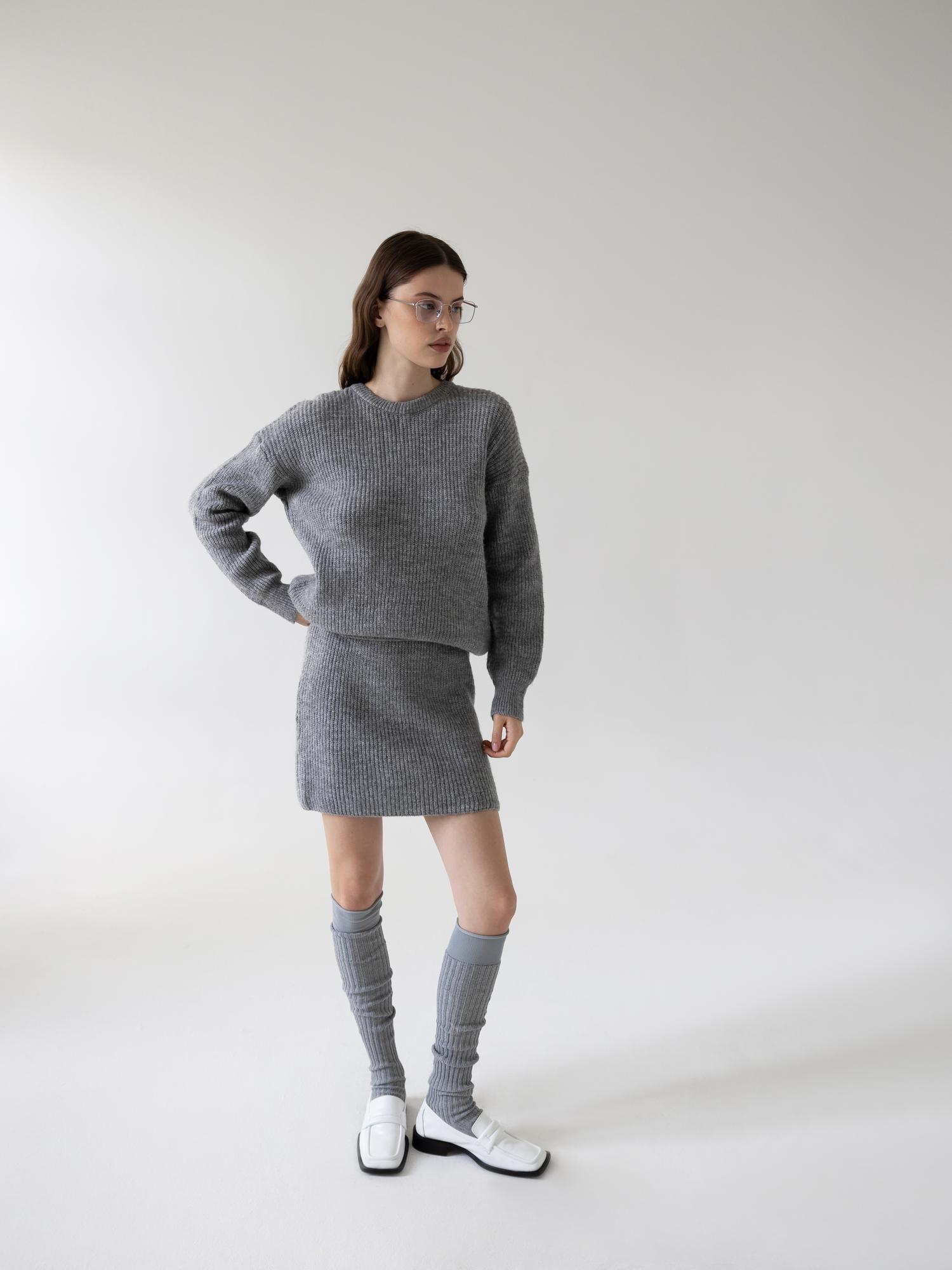 Костюм трикотажный с мини юбкой LONDON