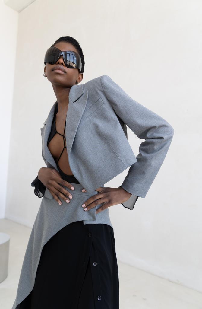 Пиджак укороченный Grey