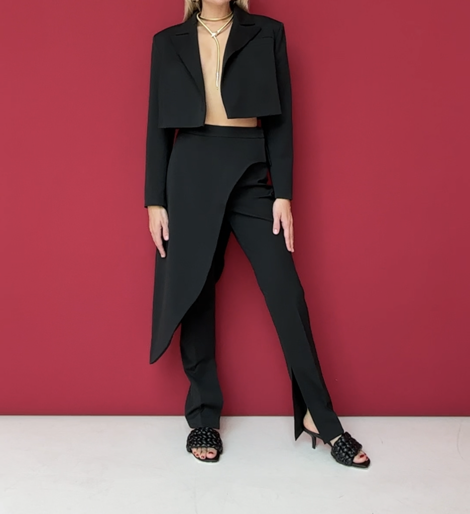 Брюки с разрезами BLACK