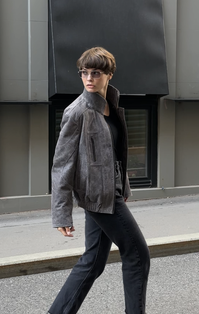 Бомбер БАТИН из премиальной замши