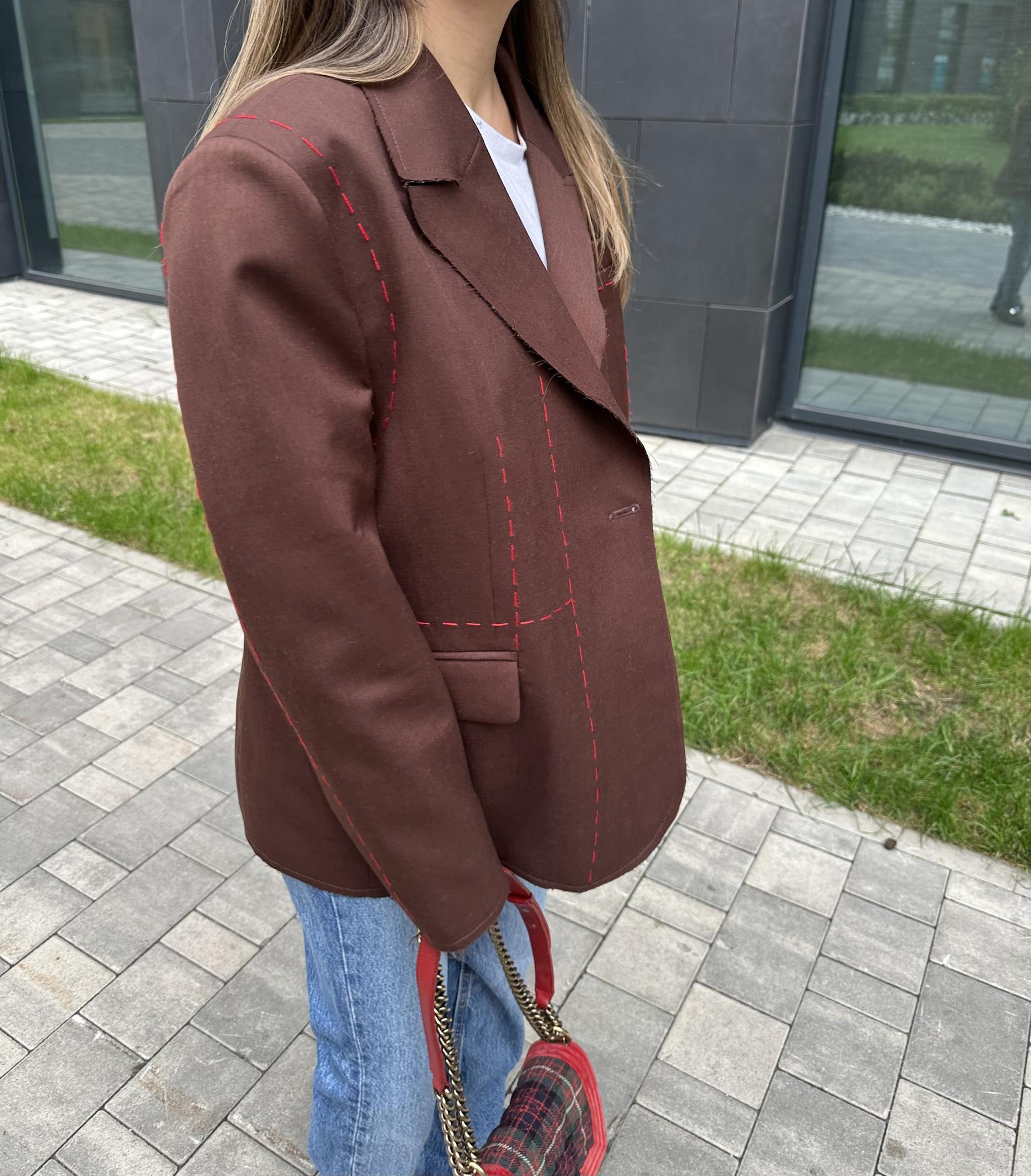 Пиджак NE ГУЧЧИ с ручной отстрочкой