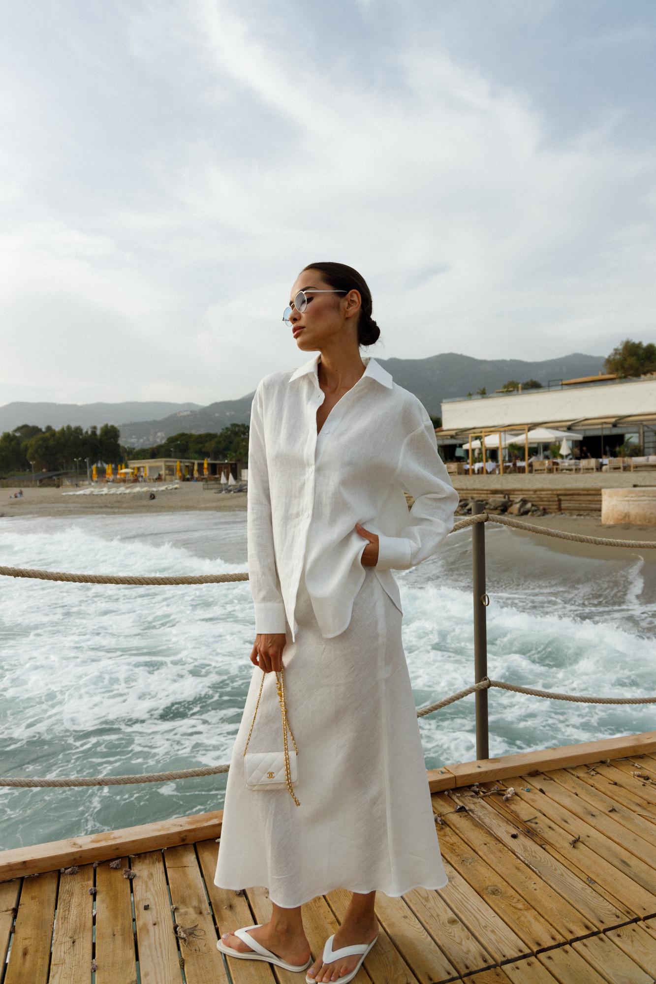 Рубашка изо льна базовая