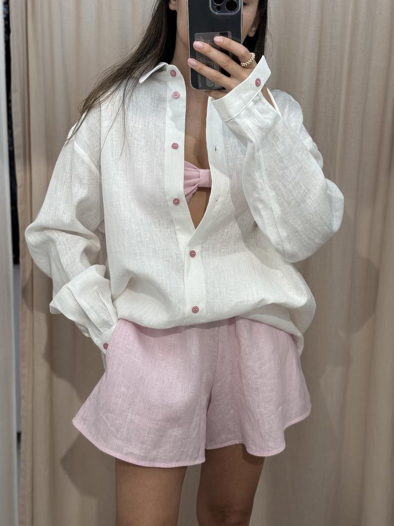 Рубашка изо льна оверсайз