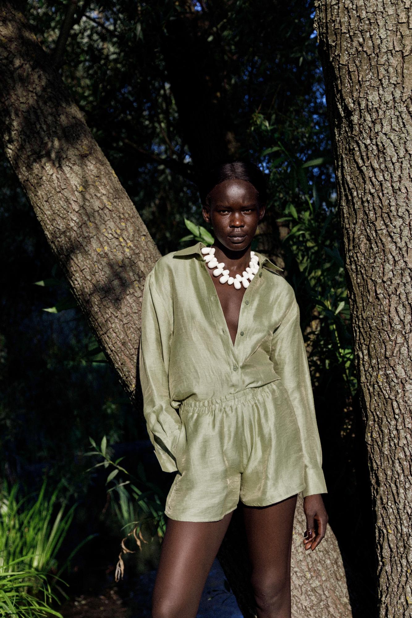 Рубашка изо льна с шелком базовая