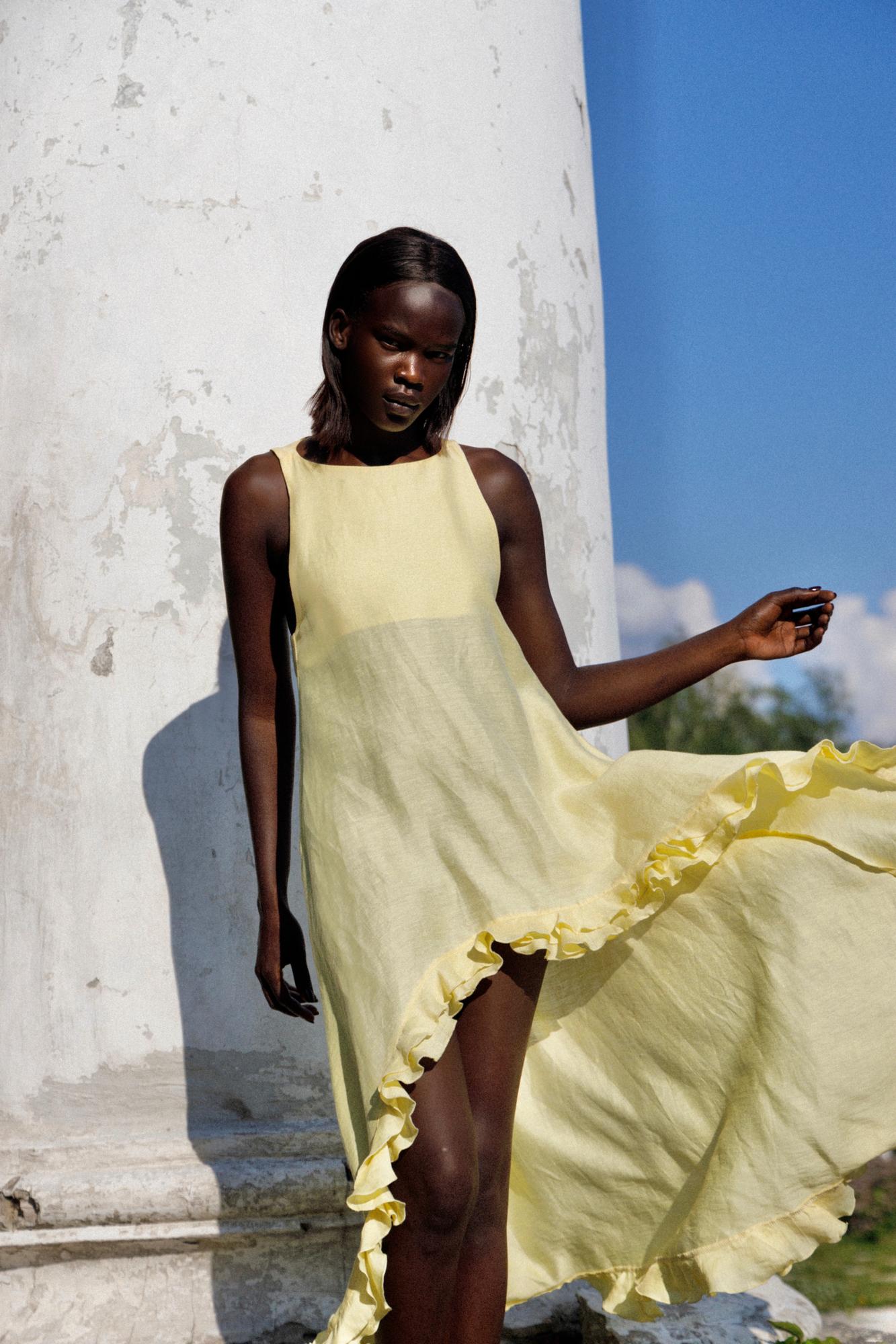 Сарафан изо льна с шелком