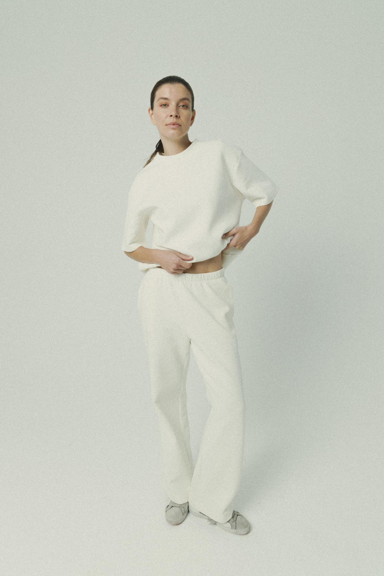 Брюки прямого кроя из мягкого хлопка